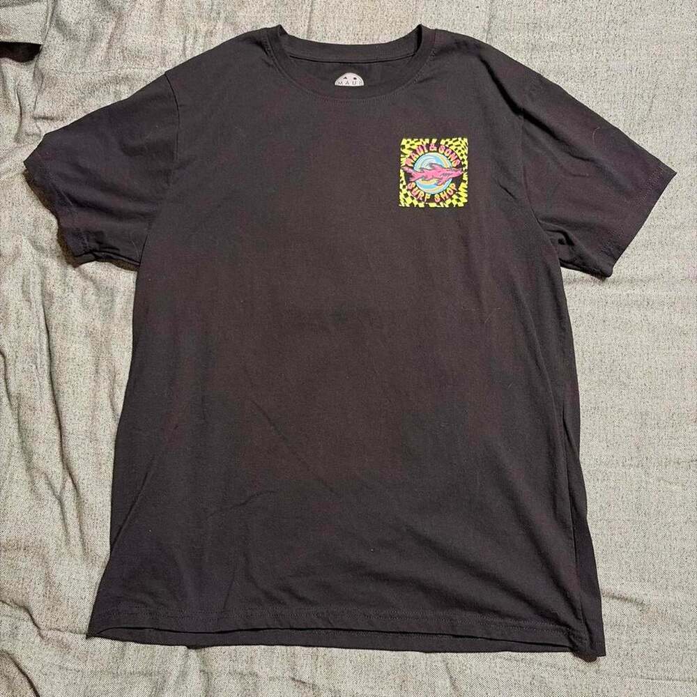 Maui and Sons Women's Black and Grey T-shirt